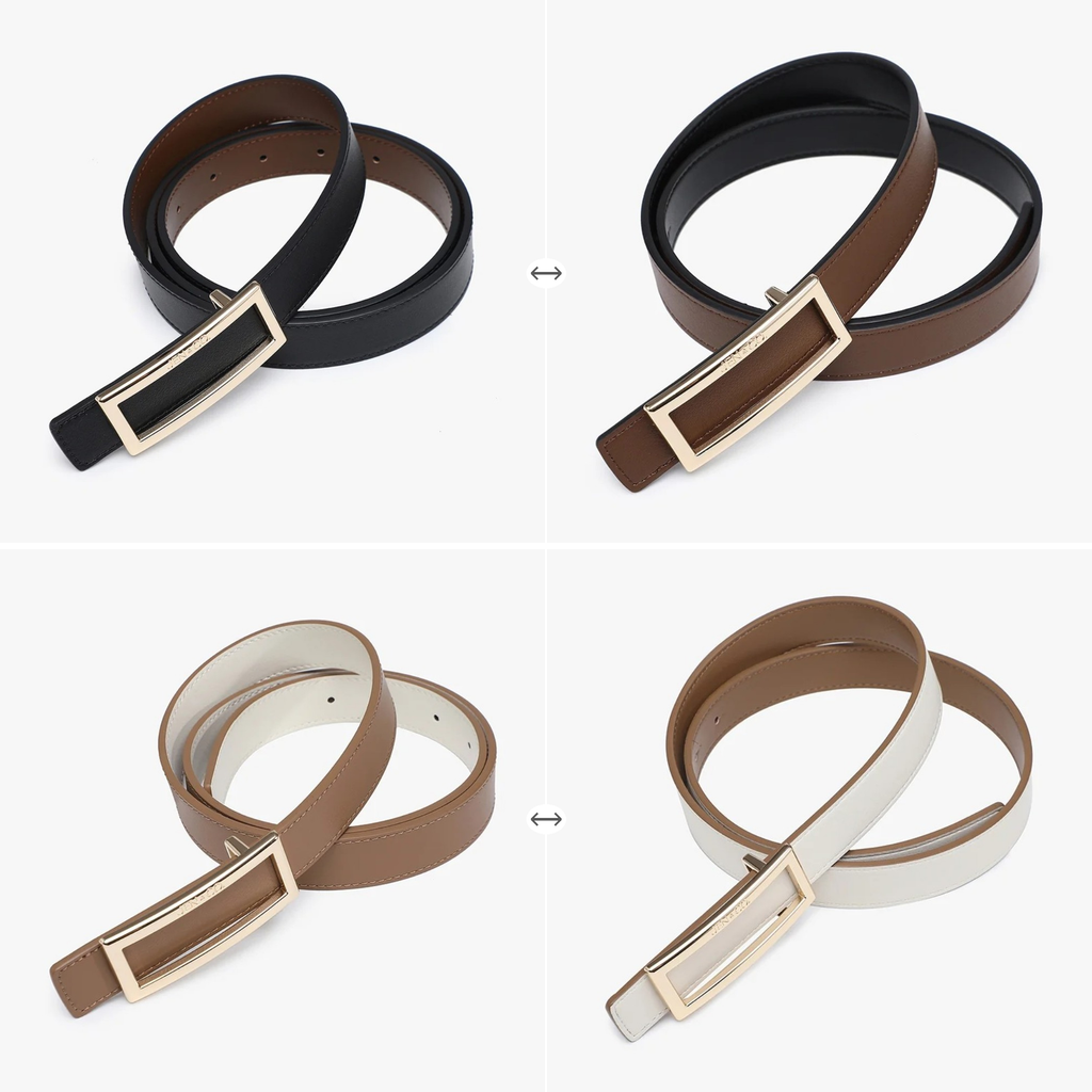 Noelle Vegan Leather Double-Sided Belt