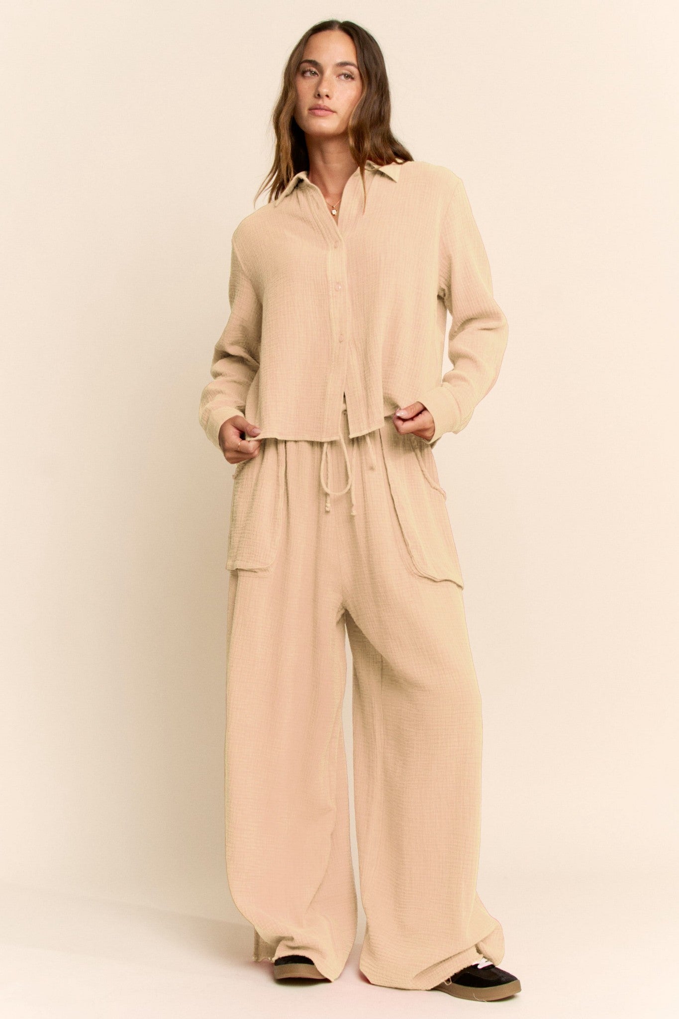 Wren Garment Washed Pants Set