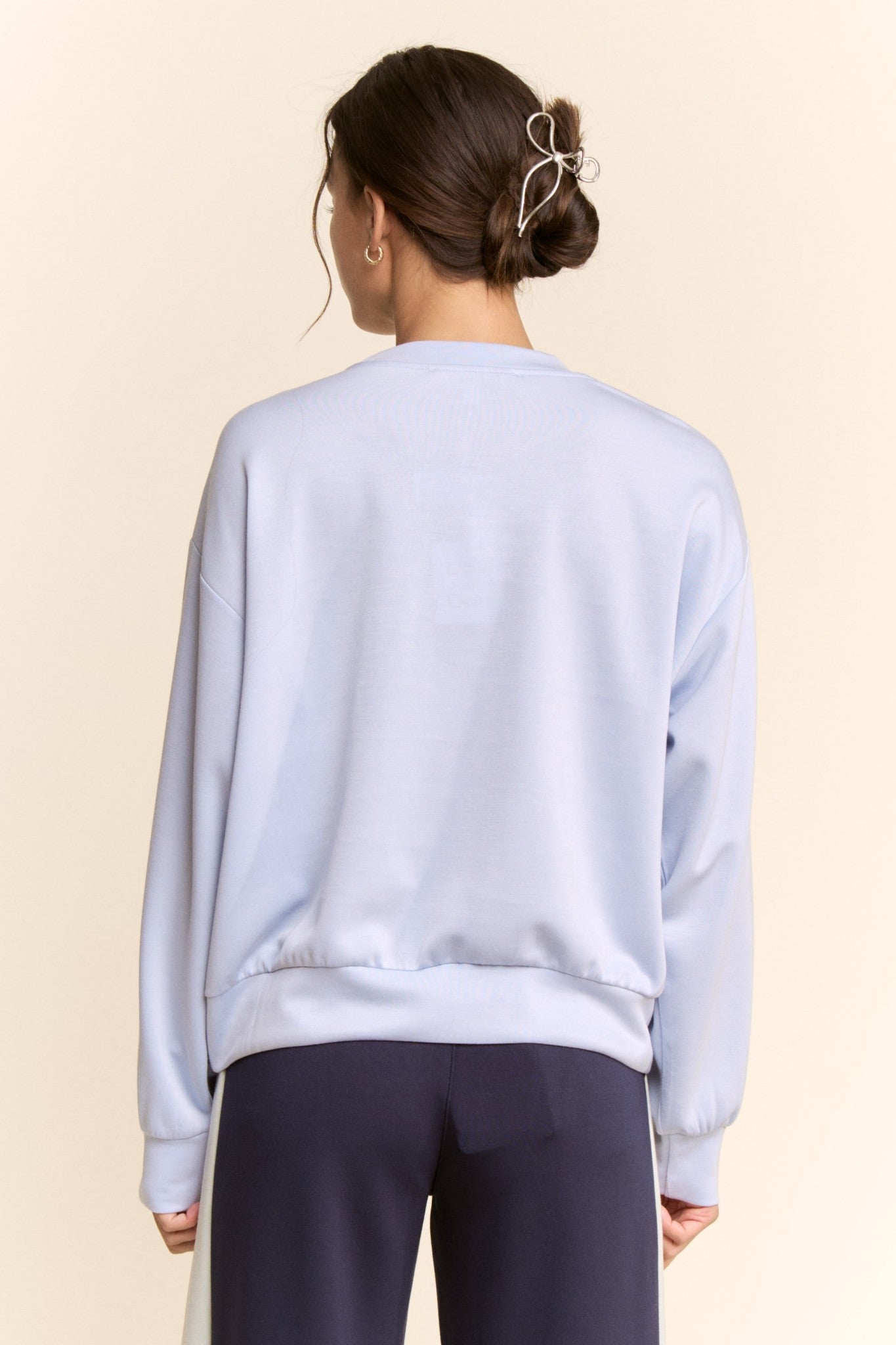 Ellie Floral Front Embroidered Sweatshirt