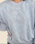 Ellie Floral Front Embroidered Sweatshirt