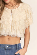 Juliette Tiered Lace Shawl Top