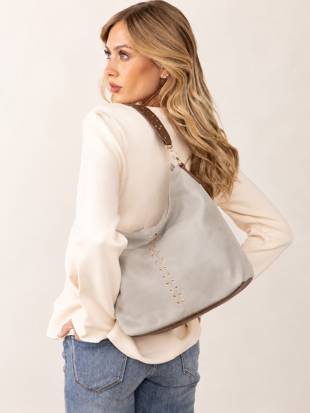 Jen & Co. Emery Vegan Slouchy Hobo