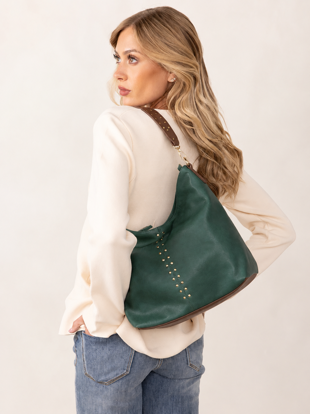 Jen & Co. Emery Vegan Slouchy Hobo