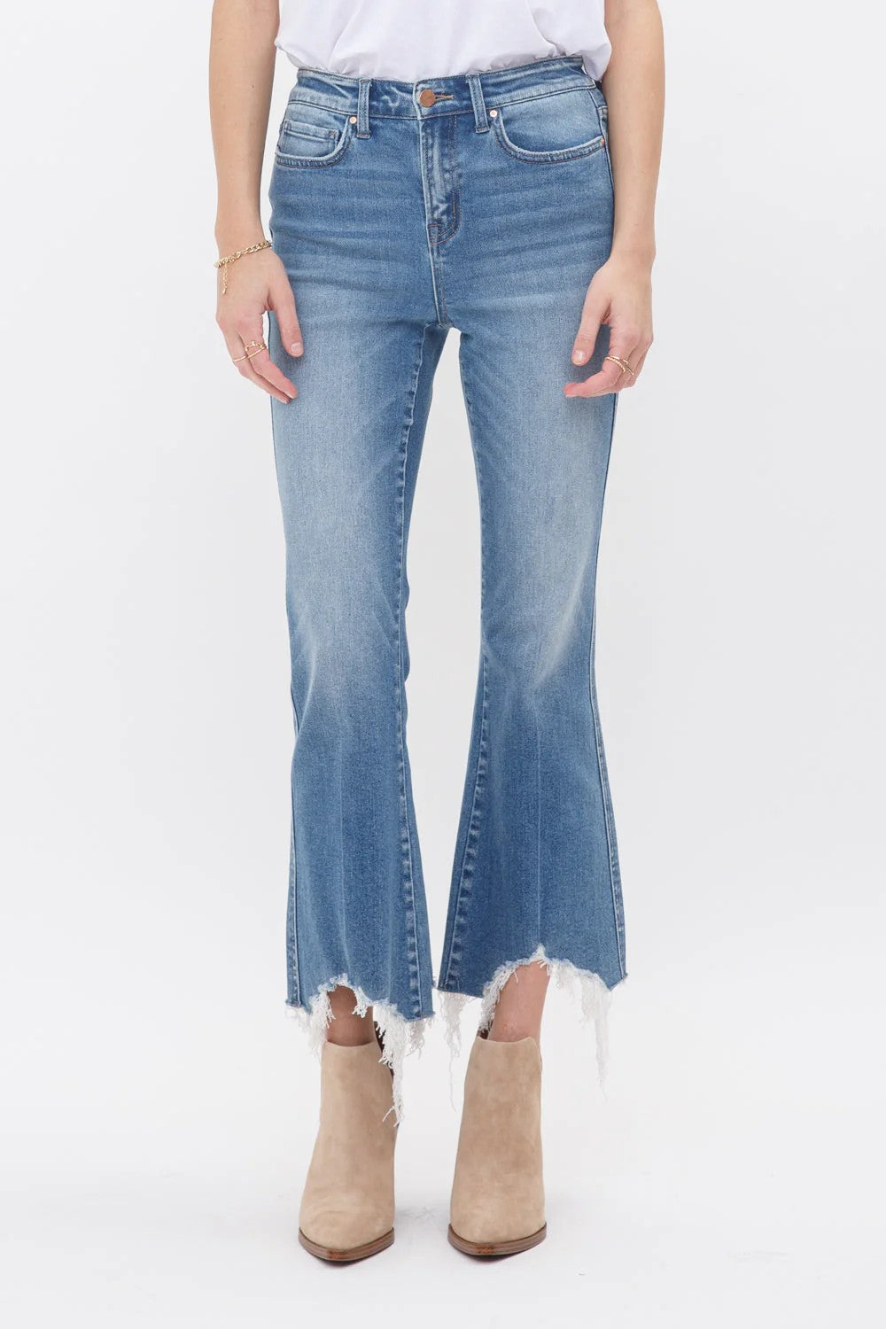 Mica Billie High Rise Crop Flare Jean