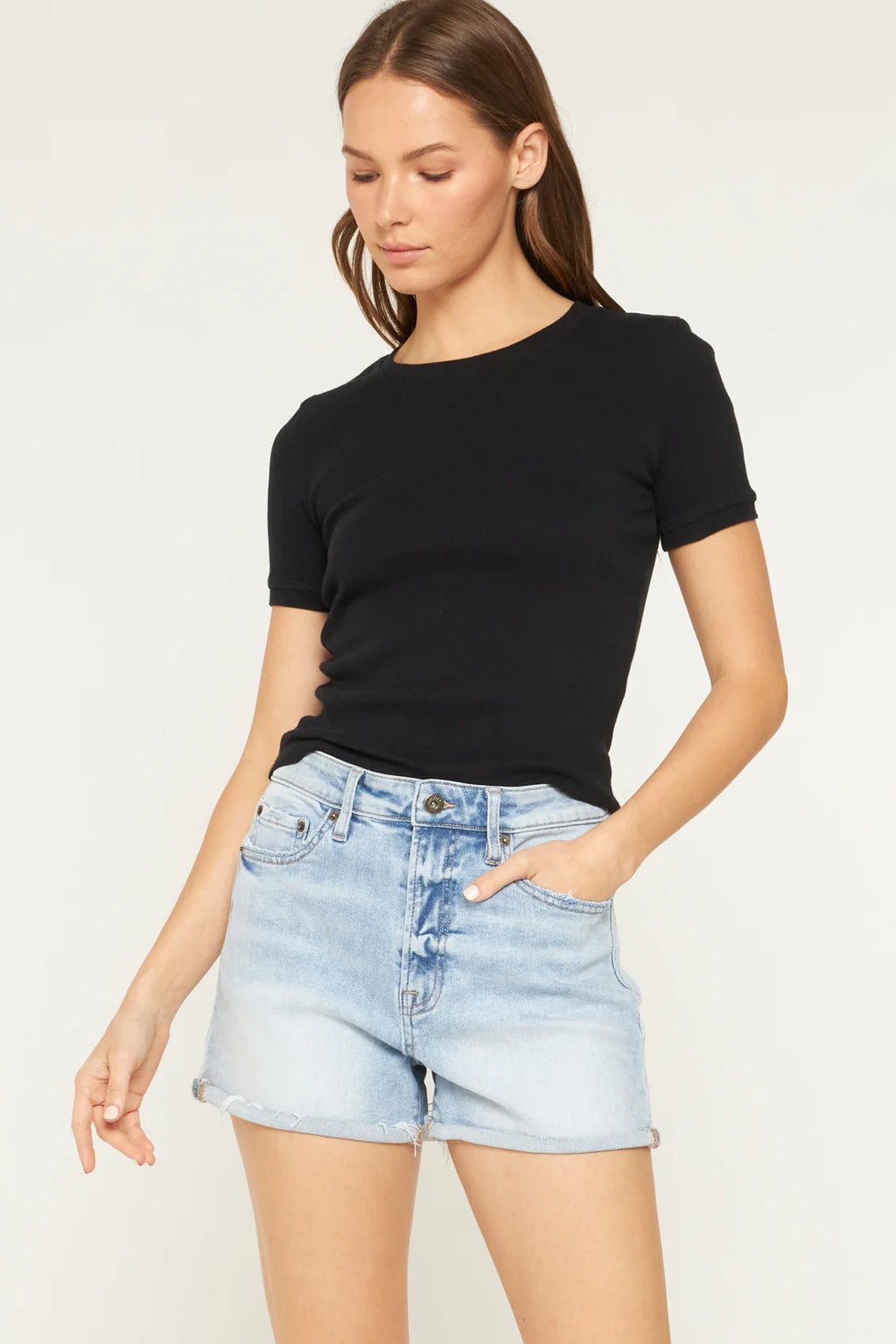 Mica Reese Super High Rise Rolled Cuff Shorts