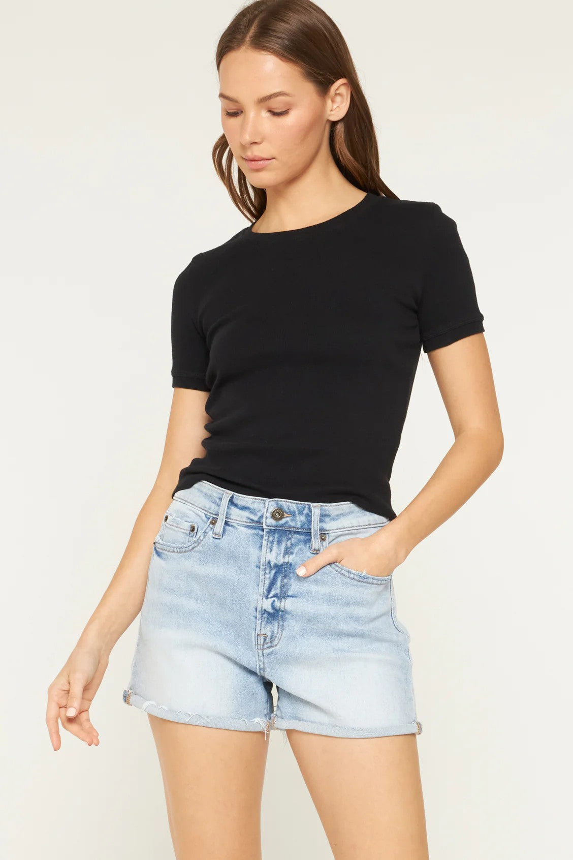 Mica Reese Super High Rise Rolled Cuff Shorts