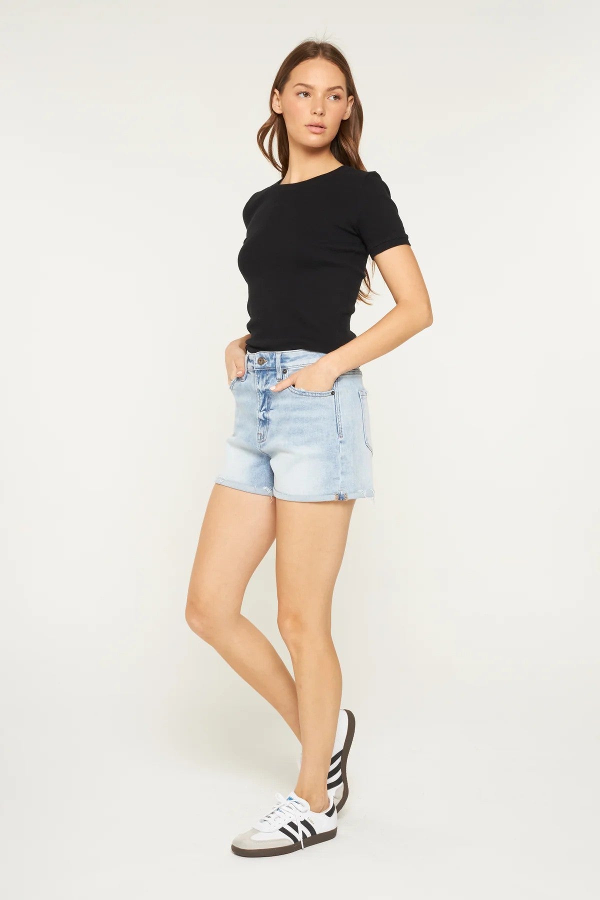 Mica Reese Super High Rise Rolled Cuff Shorts