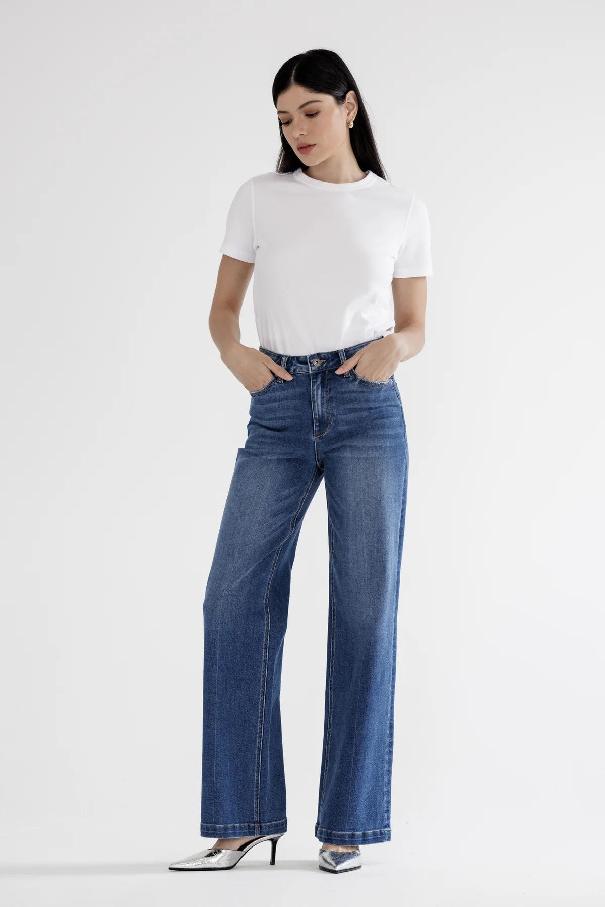 Mica Monroe High Rise Wide Leg Jeans
