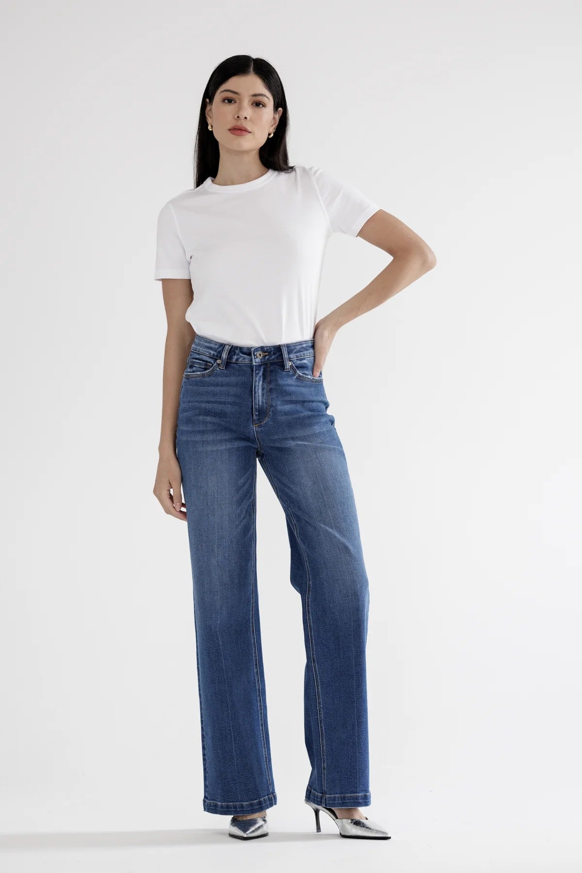 Mica Monroe High Rise Wide Leg Jeans