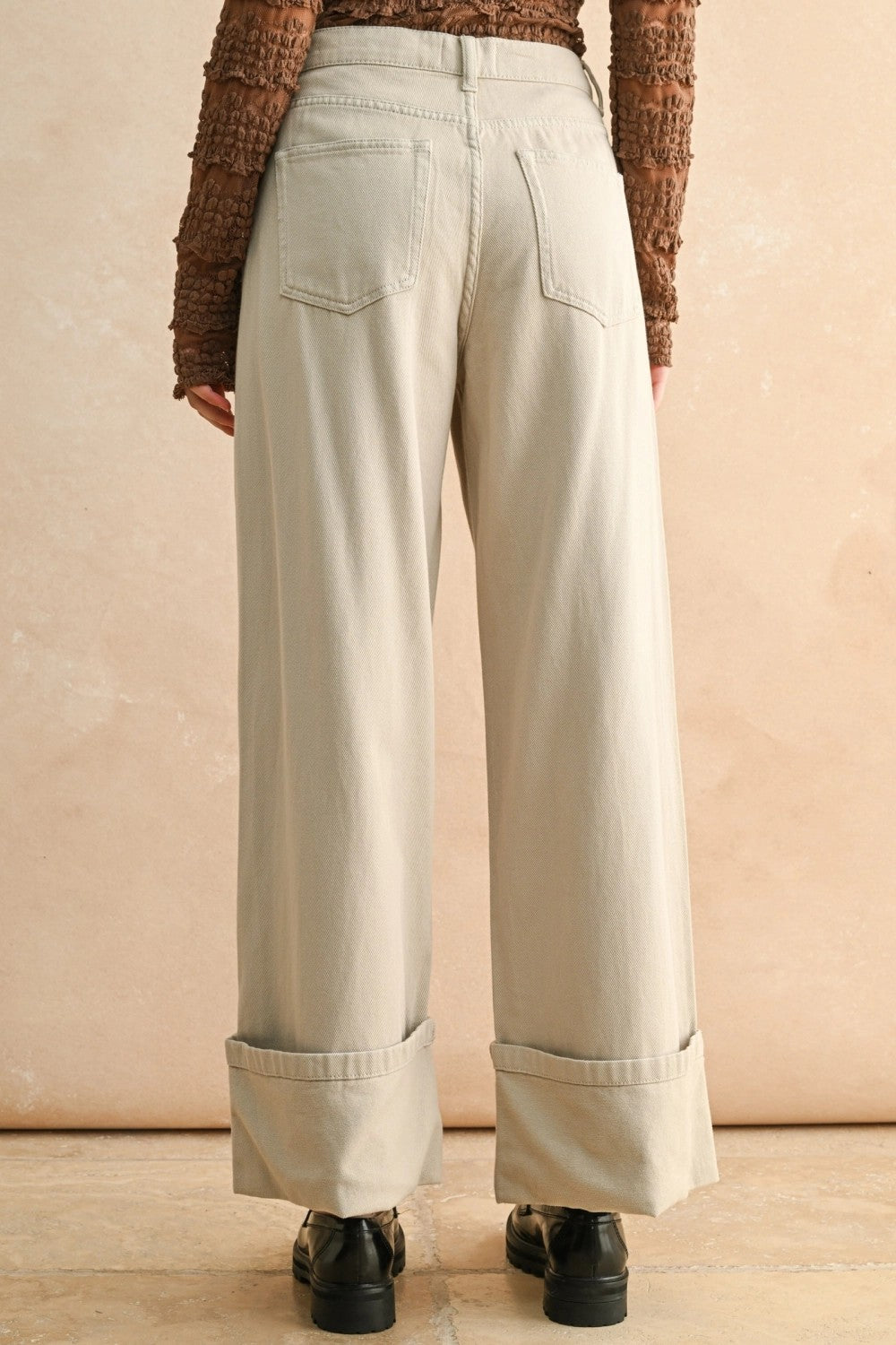 Harlow Cuffed Wide-Leg Pants