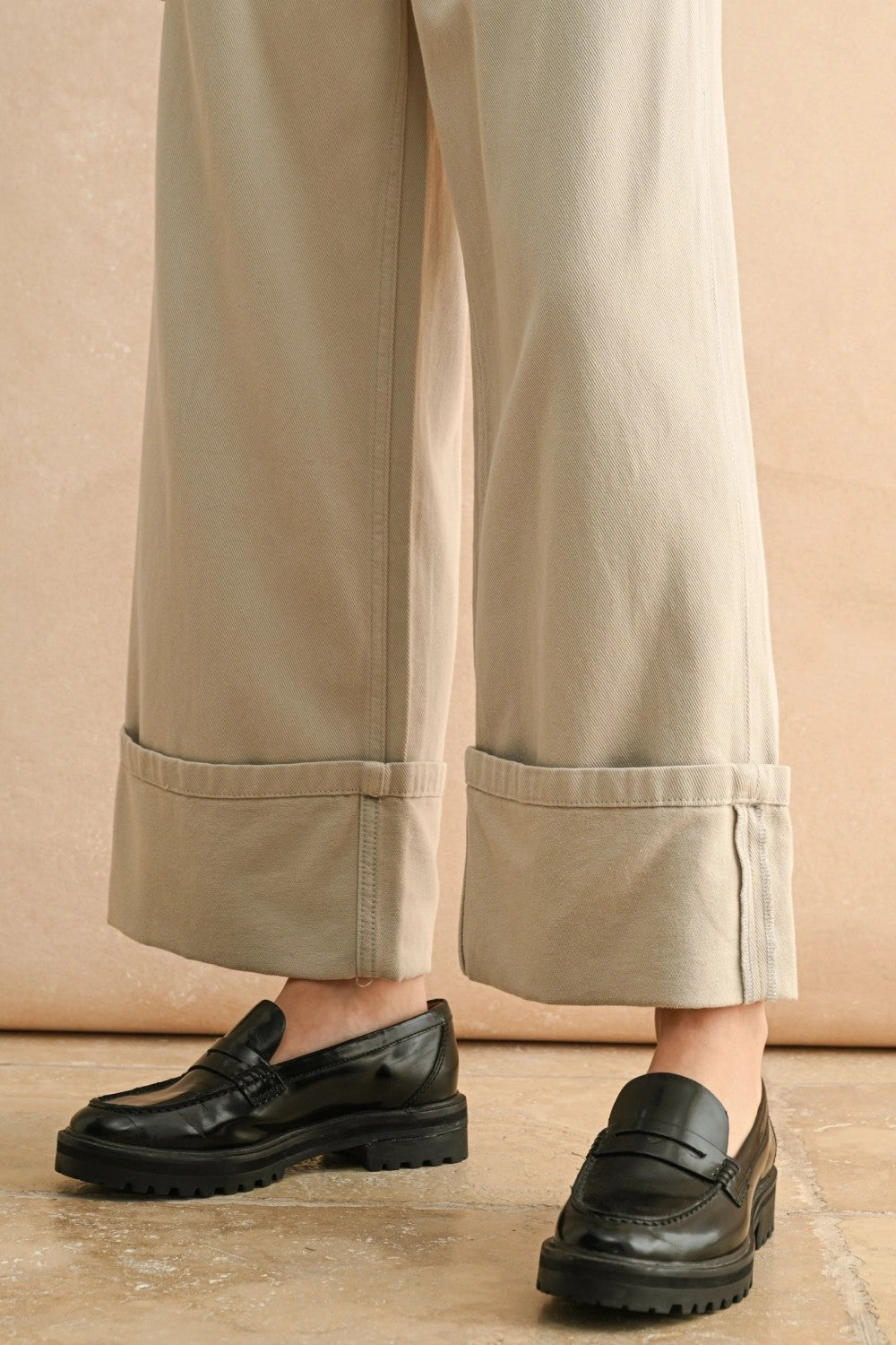Harlow Cuffed Wide-Leg Pants