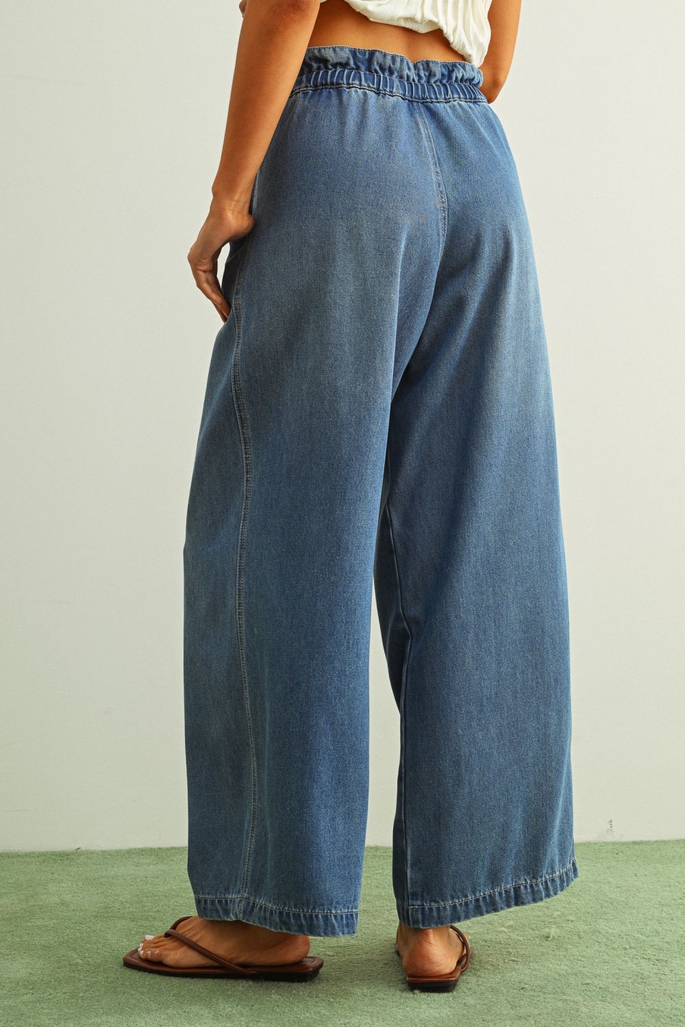 Vivienne Pleated Tencel Denim Pants