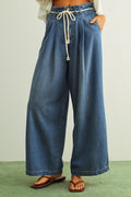 Vivienne Pleated Tencel Denim Pants