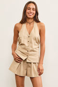 Quinn Halter Vest Romper