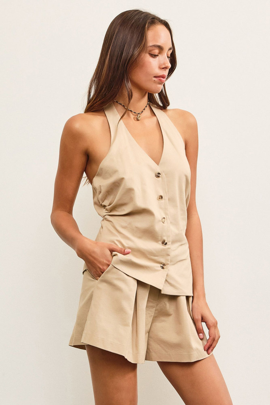Quinn Halter Vest Romper