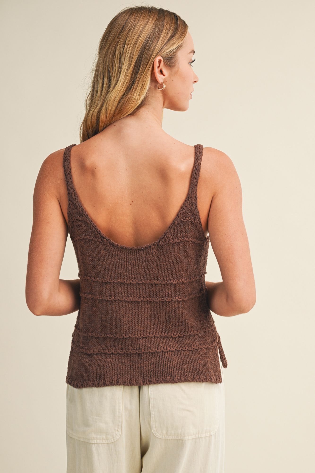 Maren Button Front Sweater Tank