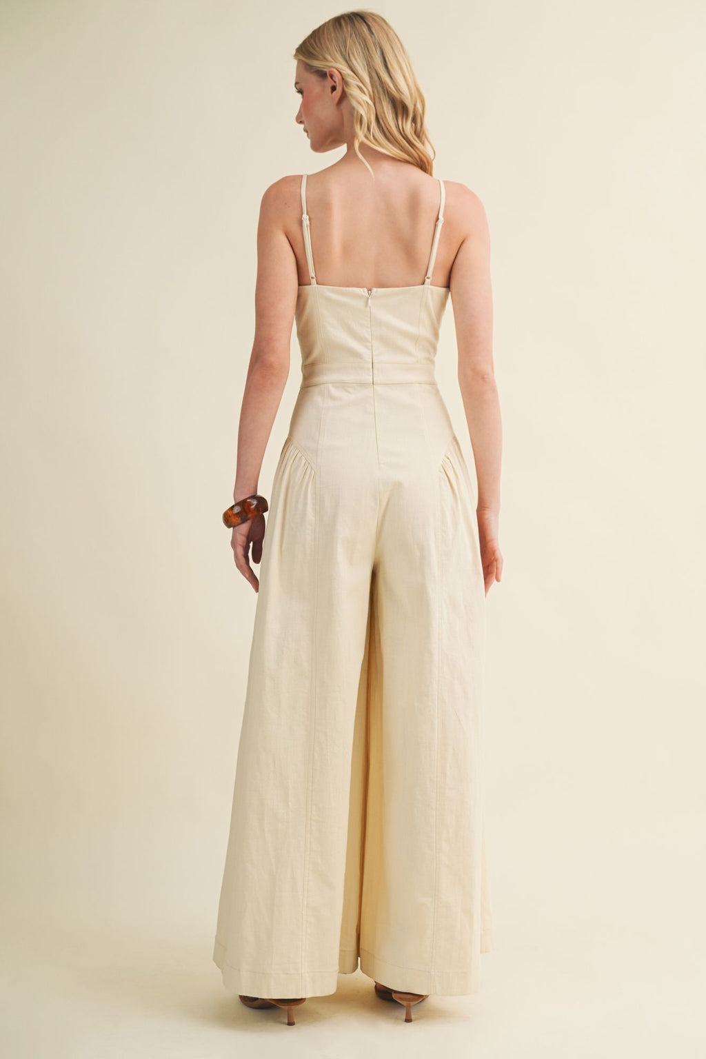 Camille Seamed Wide-Leg Jumpsuit