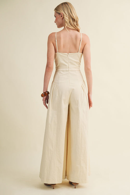 Camille Seamed Wide-Leg Jumpsuit