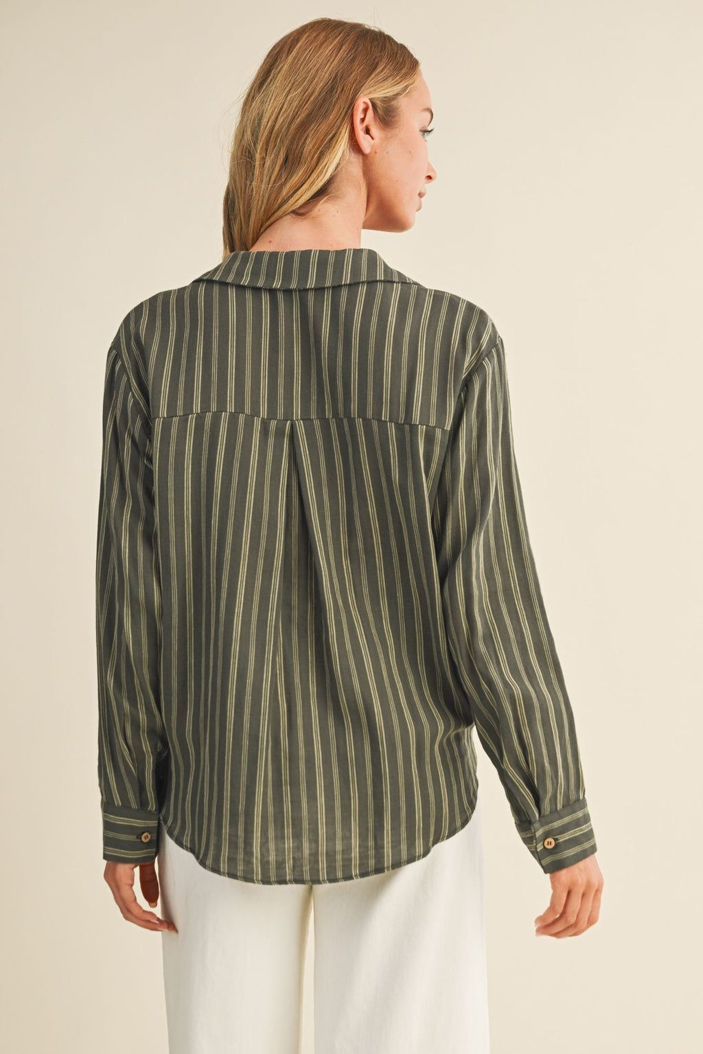 Darcy Striped Twist Front Blouse