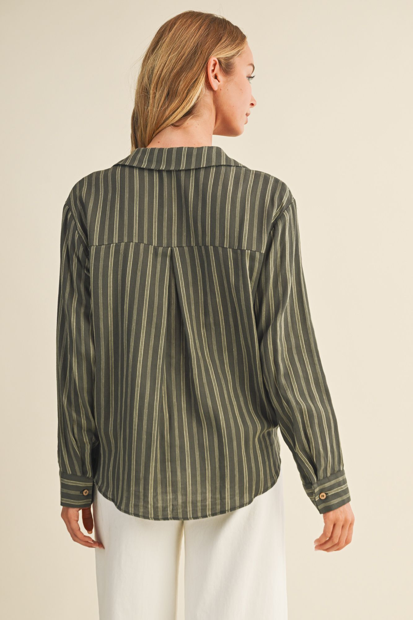 Darcy Striped Twist Front Blouse