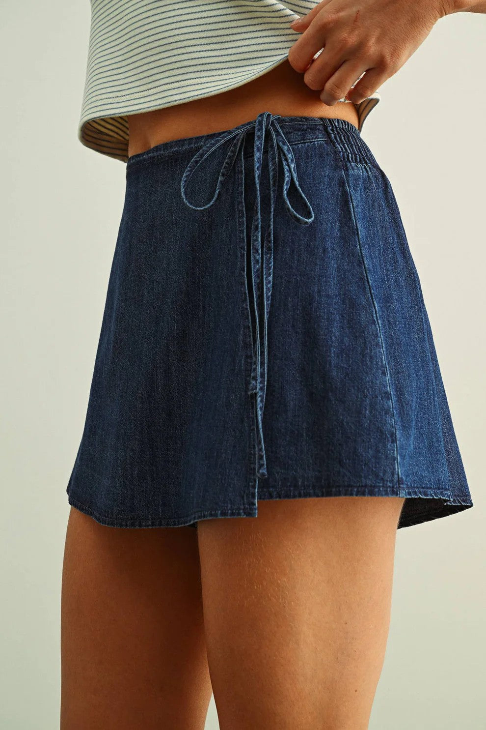 Wren Chambray Denim Skort
